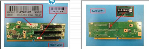 Райзер HP DL380 Gen10 [2x8 1x16 PCIe 2xM.2 SATA] Riser