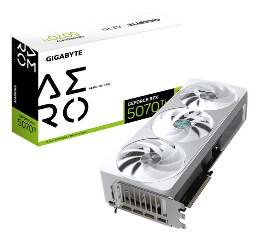 GIGABYTE RTX 5070 Ti AERO OC (16Gb / GDDR7 / 256 bit / 8960 CUDA)