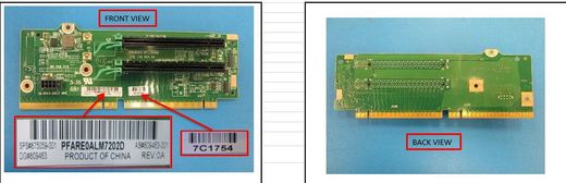 Райзер HP DL380 Gen10 x16 x16 PCIe S1/2 riser