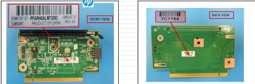 Райзер HP DL380 Gen10 x16 PCIe tertiary riser Board
