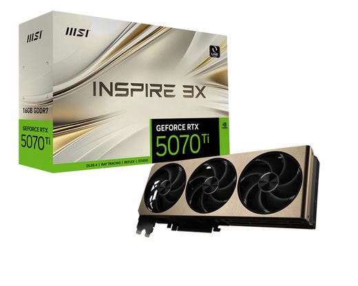 MSI RTX 5070 Ti INSPIRE 3X OC (16Gb / GDDR7 / 256 bit / 8960 CUDA)