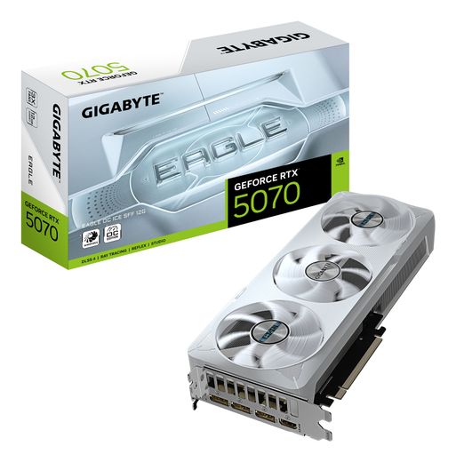 GIGABYTE RTX 5070 EAGLE OC ICE SFF (12Gb / GDDR7 / 192 bit / 6144 CUDA)
