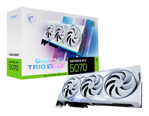 MSI RTX 5070 GAMING TRIO OC WHITE (12Gb / GDDR7 / 192 bit / 6144 CUDA)