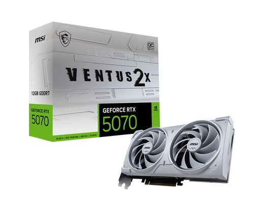 MSI RTX 5070 VENTUS 2X OC WHITE (12Gb / GDDR7 / 192 bit / 6144 CUDA)