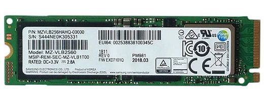 Samsung PM981 256Gb NVMe M.2