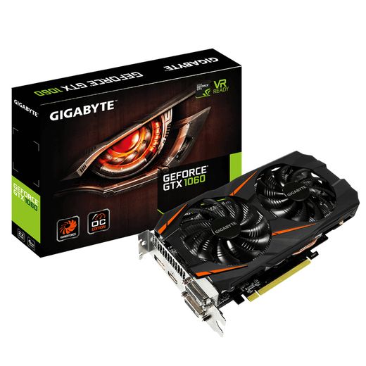 GIGABYTE GTX 1060 WindForce 2X (6Gb / GDDR5 / 192 bit / 1280 CUDA)
