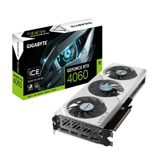 GIGABYTE RTX 4060 EAGLE OC ICE (8Gb / GDDR6 / 128bit / 3072 CUDA)