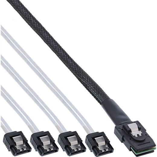 Кабель InLine SAS To 1x Mini-SAS to 4x SATA 100cm Cable
