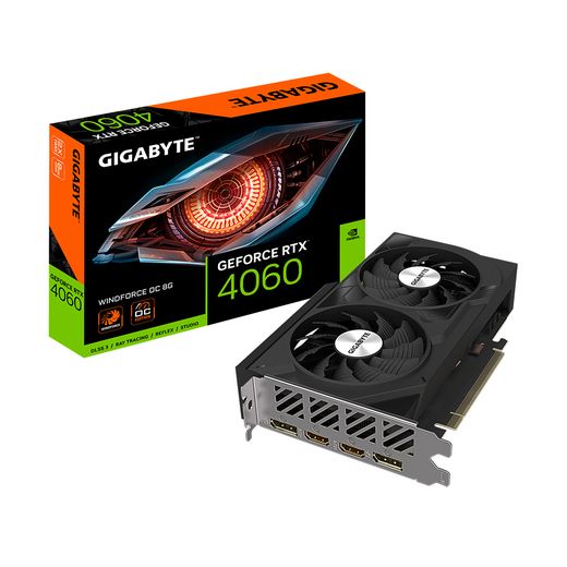GIGABYTE RTX 4060 WINDFORCE OC (8Gb / GDDR6 / 128bit / 3072 CUDA)