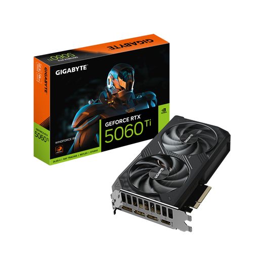 GIGABYTE RTX 5060 Ti WINDFORCE OC (8Gb / GDDR7 / 128bit / 4608 CUDA)