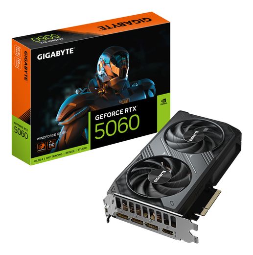 GIGABYTE RTX 5060 WINDFORCE OC (8Gb / GDDR7 / 128bit / 3840 CUDA)