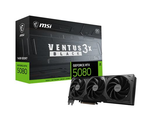 MSI RTX 5080 VENTUS 3X OC (16Gb / GDDR7 / 256 bit / 10752 CUDA)