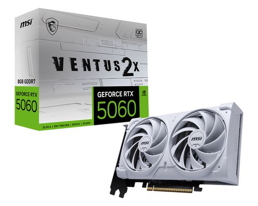 MSI RTX 5060 VENTUS 2X OC WHITE (8Gb / GDDR7 / 128bit / 3840 CUDA)