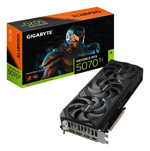 GIGABYTE RTX 5070 Ti WINDFORCE OC SFF (16Gb / GDDR7 / 256 bit / 8960 CUDA)