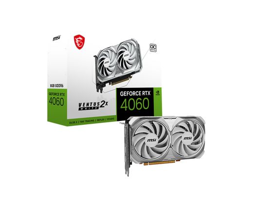 MSI RTX 4060 VENTUS 2X WHITE OC (8Gb / GDDR6 / 128bit / 3072 CUDA)