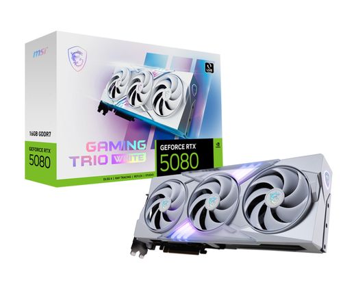 MSI RTX 5080 GAMING TRIO OC WHITE (16Gb / GDDR7 / 256 bit / 10752 CUDA)