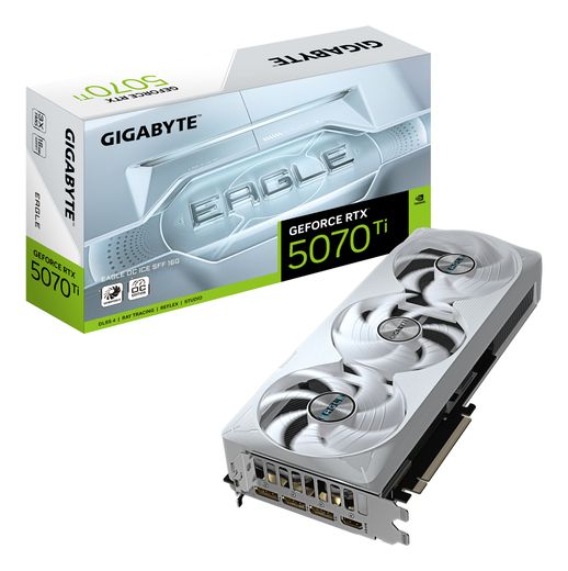 GIGABYTE RTX 5070 Ti EAGLE OC ICE SFF (16Gb / GDDR7 / 256 bit / 8960 CUDA)