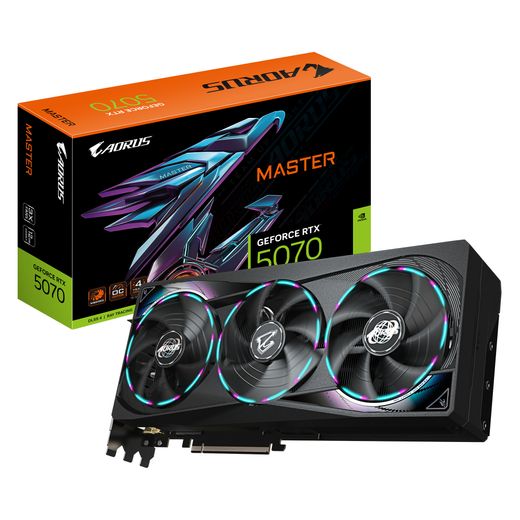 GIGABYTE AORUS RTX 5070 MASTER (12Gb / GDDR7 / 192 bit / 6144 CUDA)