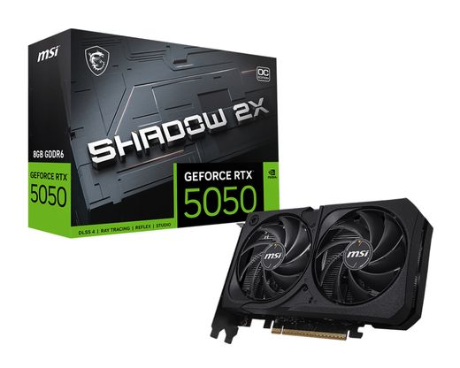 MSI RTX 5050 SHADOW 2X OC (8Gb / GDDR6 / 128bit / 2560 CUDA)